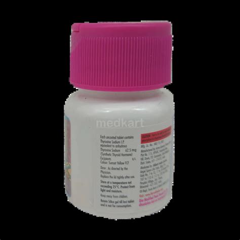 THYRONORM 62.5MCG TABLET 120'S Price, Uses, Side Effects & Substitutes ...
