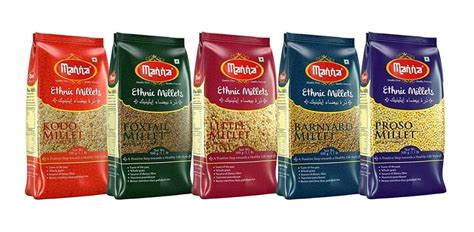 Manna Millets 2.5Kg - Natural Grains Combo Pack of 5 | Unpolished ...