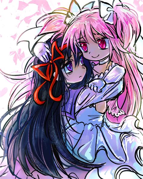 Madoka and Homura (art by me) : r/MagicalGirls