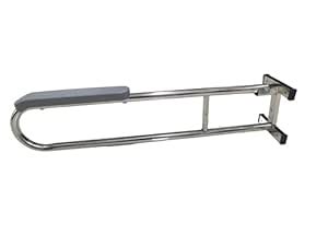 VEAYVA Wall Mounted Flip up Steel Grab Bar Rails - 28.5 Inch Toilet ...
