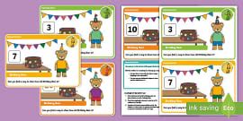 A4 Number Card Neighbour Maths Challenge Poster - Twinkl