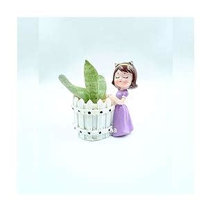 PANCIKAA Girl With White Basket Resin Succulent Planter Indoor Outdoor ...