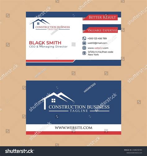 Best Construction Business Card Design 的图像结果
