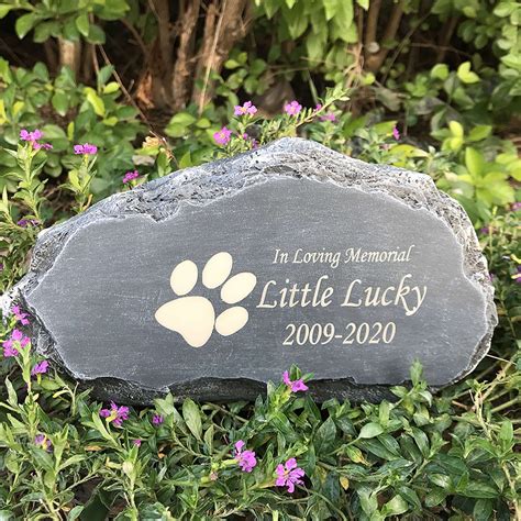Personalized Pet Memorial Stone Pet Grave Marker Garden Stone | Etsy