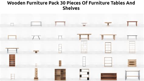 3D model Low Poly Wooden Furniture Pack VR / AR / low-poly | CGTrader