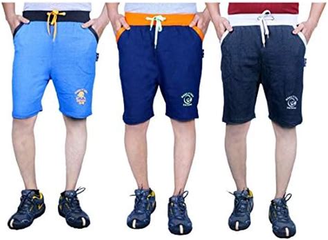 Buy Ezee Sleeves Men's Cotton Sports Shorts | Pack of 3 | Comfortable ...