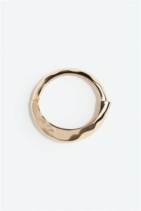 Asymmetric hinged bangle - Gold-coloured - Ladies | H&M IN