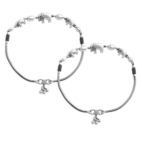 Buy Silver Anklets for Women & Girls Online at Best Prices | TrueSilver