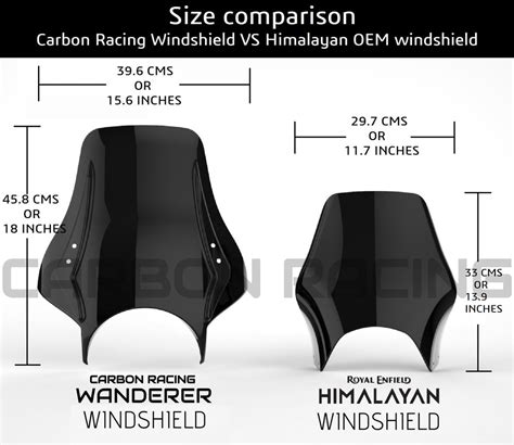 "WANDERER" - Premium Windshield for Honda H'ness - Clear – CARBON RACING