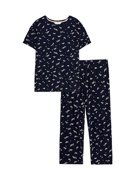 Buy Pure Cotton Floral Pyjama Set at Marks & Spencer