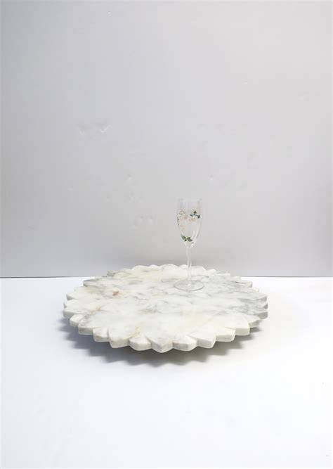 Marble Lazy Susan For Sale at 1stDibs | scalloped marble lazy susan ...