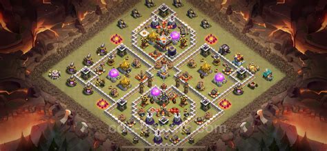 Best War Base TH11 with Link, Anti Air / Electro Dragon, Hybrid - Town ...