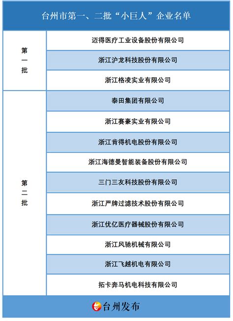 台州新增19家！工信部公示第三批专精特新“小巨人”企业名单_市场