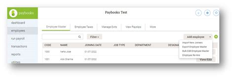 How to edit employees Master Details : Help Center