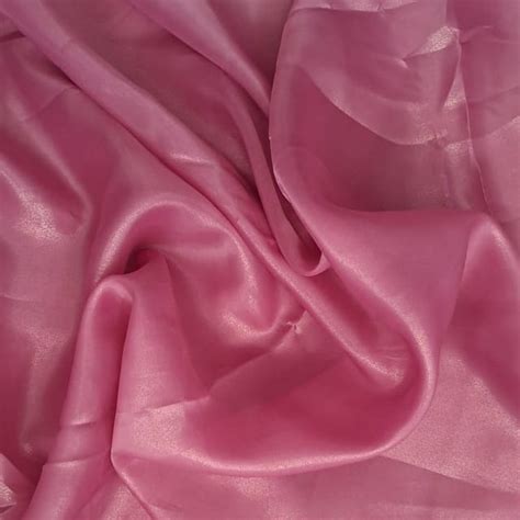 Onion Pink Color Shimmer Organza Fabric