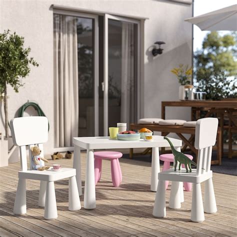 MAMMUT children's table, in/outdoor white, 77x55 cm (303/8x215/8") - IKEA