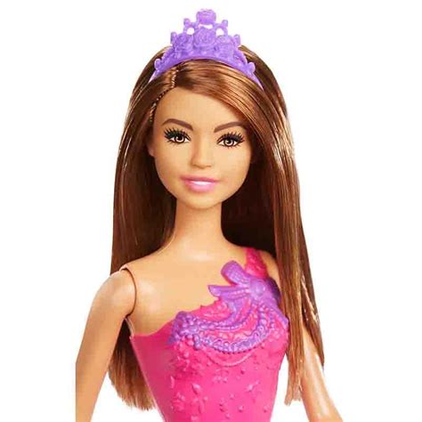Buy Barbie Princess Doll Brown Hair And Purple Dress Online at Best ...