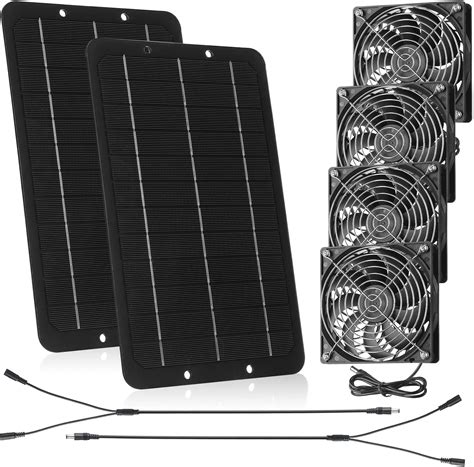 Riakrum Solar Powered Fan Solar Panel Dual Fans Kit India | Ubuy