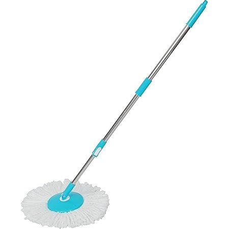 Duomus Spin Mop Handle Stick with Microfiber Head Refill Stainless ...