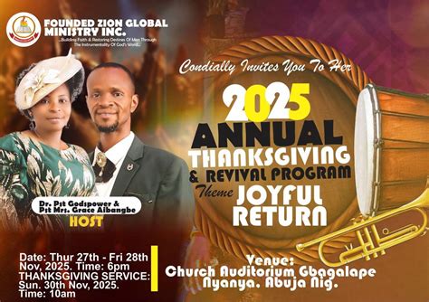 2025 Annual Thanksgiving & Revival program , Nyanya, Abuja, FCT, 27 ...
