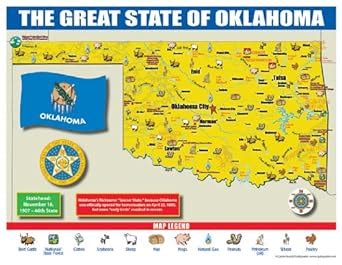 Oklahoma State Map for Students - Pack of 30 (Oklahoma Experience ...
