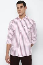 Buy Men White Slim Fit Striped Full Sleeves Casual Shirt Online ...