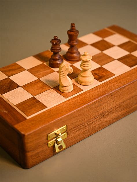 Buy Handcrafted Wooden Travel Chess Set Online
