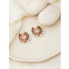 Gold Toned Handcrafted Brass Earring