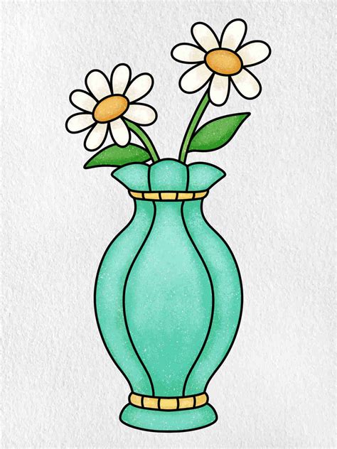 Draw a Flower Vase - HelloArtsy