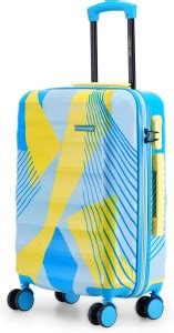 NASHER MILES Chicago Hard-Sided Polycarbonate Printed Cabin Lemon Teal ...