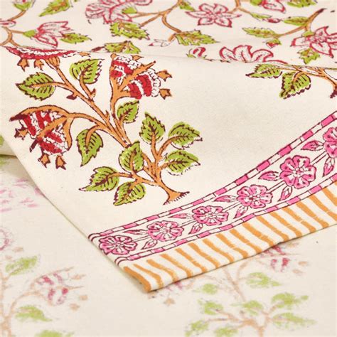 BLOCKS OF INDIA Hand Block Printed Cotton Table Runner for Center/Dini ...