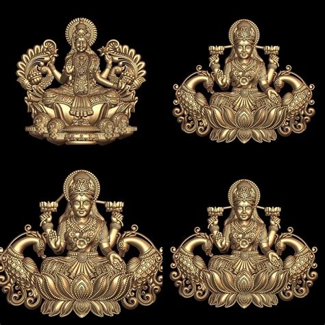 Buy Dhanalaxmi Devi 3D Model 48 Piece STL - Spiritual Home Decor
