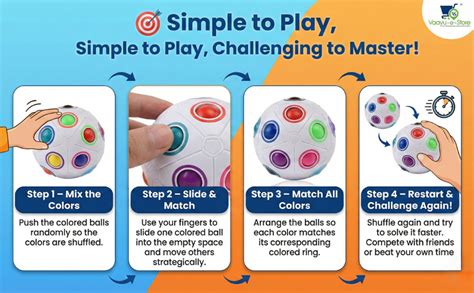 Vaayu-E-Store Magic Rainbow Puzzle Ball | 12-Hole Fidget Brain Teaser ...