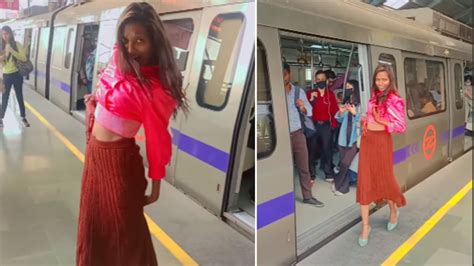 Influencer dances to Lata Mangeshkar’s song on Delhi Metro platform ...