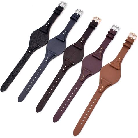 18mm Spring Bar Genuine Leather Watch Strap Replacement for Fossil ...