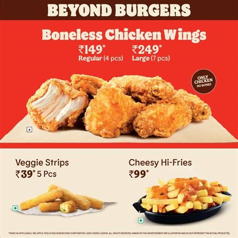 Menu at Burger King, Surat, SN G4