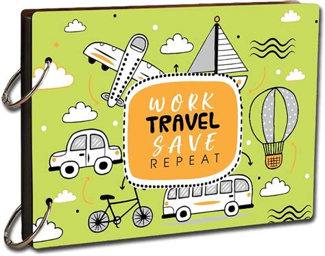 Paper Plane Design DIY Travel Scrapbook Photo Album Diary, Multicolor ...