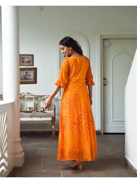 Yellow Bandhani Dress – SUTI-KAPDA