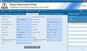 How to generate SFT Report in Form No. 61A