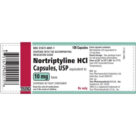 NORTRIPTYLINE 10MG - RX Products
