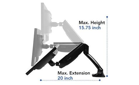 FlexiSpot F7 Premium Single Monitor Desk Mount Arm - Ergonomic Gas Spr ...