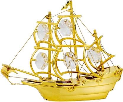 Gold n Gem Sailing Ship 24k Gold Plated Gift Studded With Swarovski ...