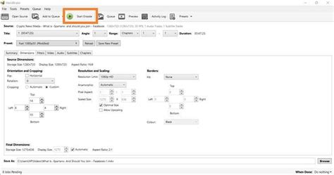 Image result for Crop Video Using Hand Brake