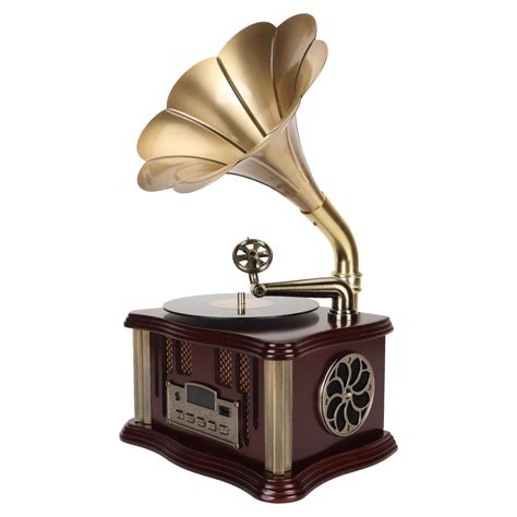 Phonograph Record Player, Retro Gramophone Record Player with Remote ...