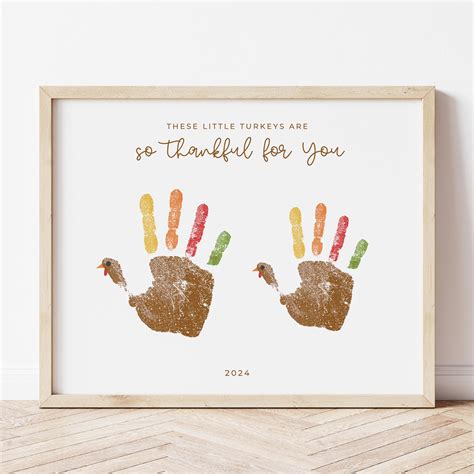 Thanksgiving footprint craft fall handprint art give thanks thankful ...