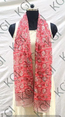 Stoles And Scarves - Ladies Printed Cotton Scarf-BAGRU Manufacturer ...