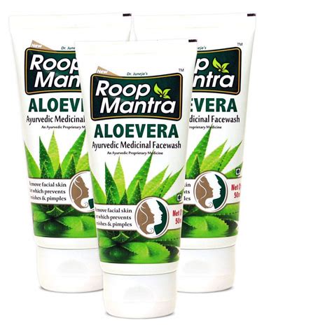Roop Mantra Herbal Aloe Vera Face Wash for Men and Women, 50ml (Pack of ...