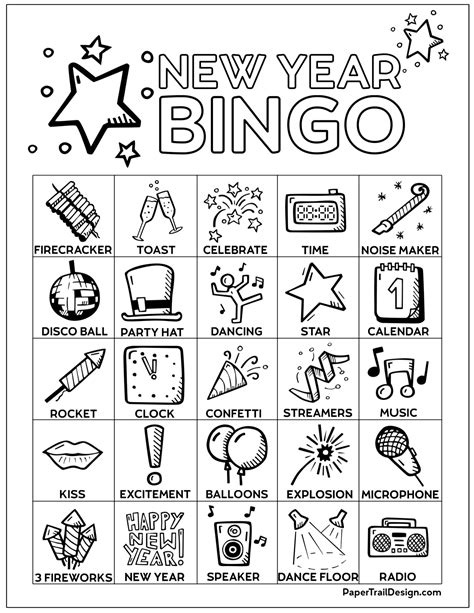 New Years Eve Printable Bingo | Rossy Printable