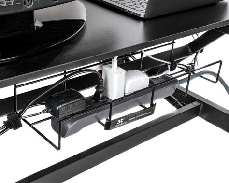 Wire Tray Desk Cable Organizer - 32" Open Slot Raceway to Hold Cables ...