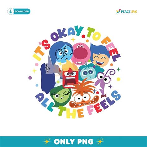 Its Okay To Feel All The Feels Disney Therapy Png Clipart | Peace SVG